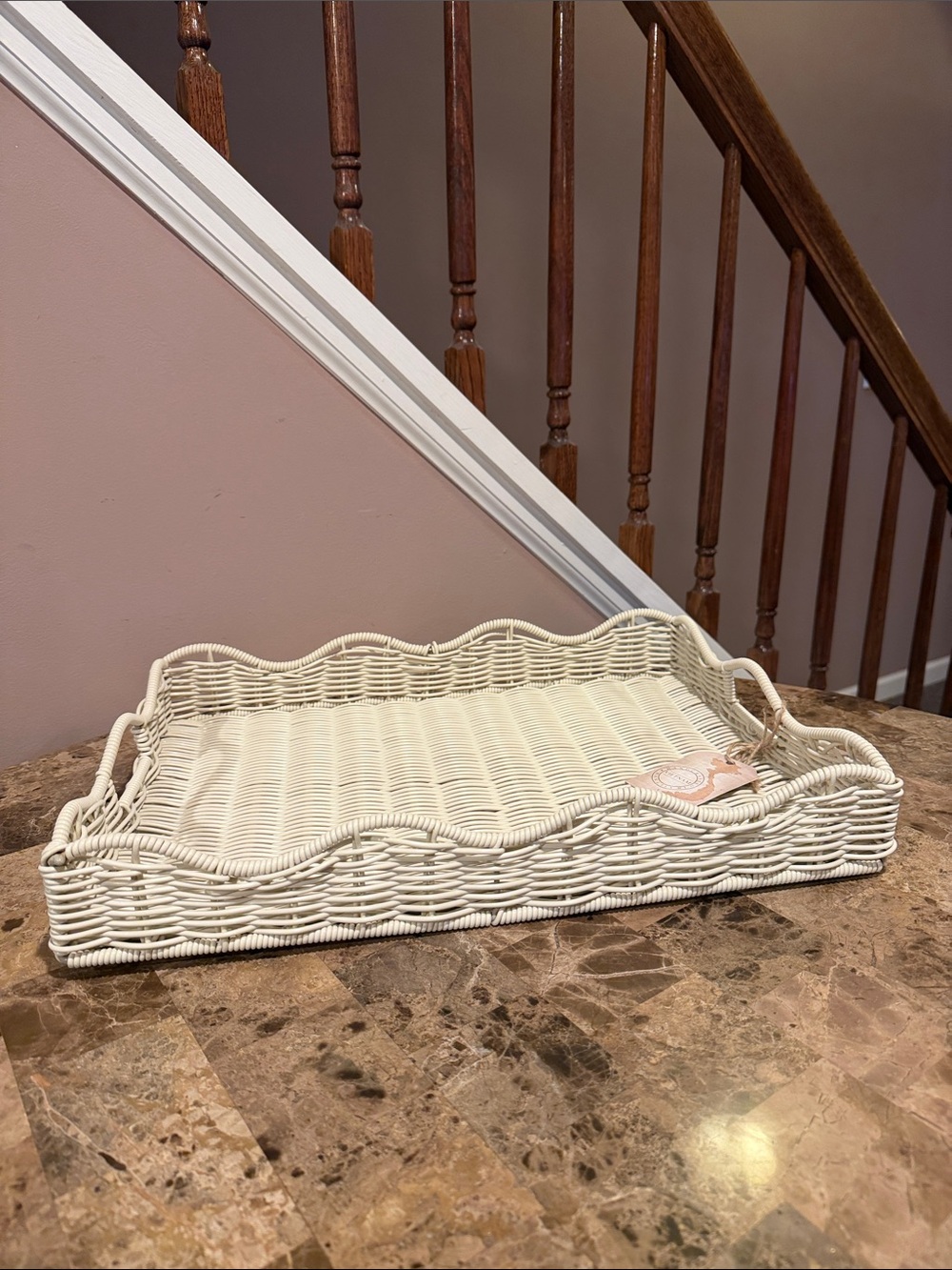 All Weather Wicker-like Vinyl Rectangle Serve Tray